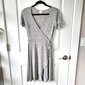 Wrap Dress with Flutter Sleeves
